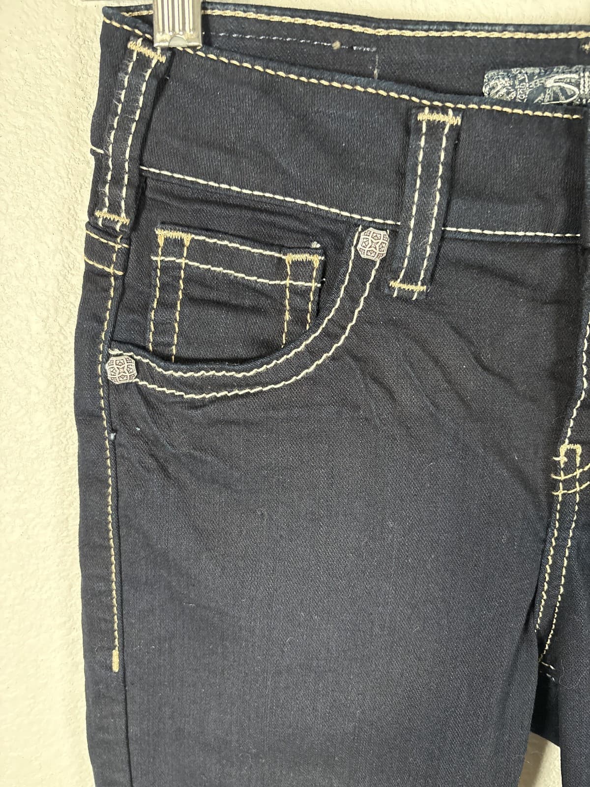 Silver Jeans Co Suki Mid Super Skinny Stretch Dark Wash Women's Denim 26 X 24 - Thumbnail 4