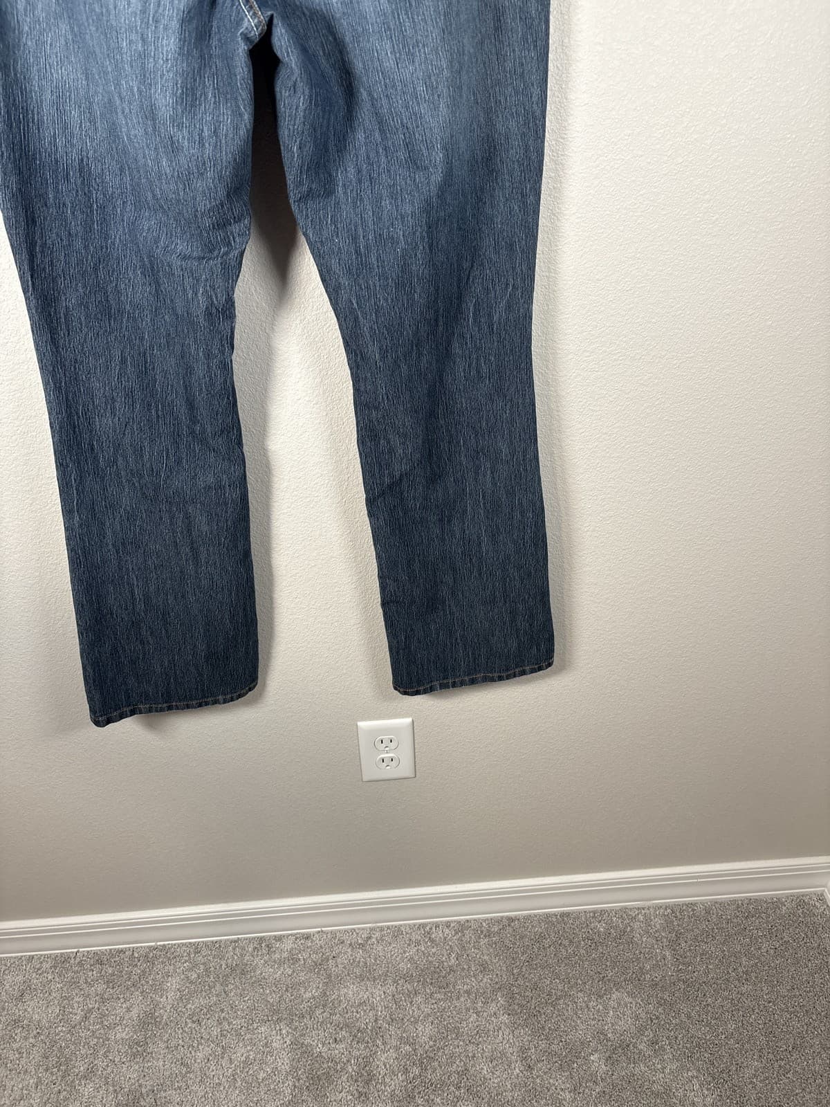 Relativity Women's Blue Denim Straight Leg Jeans Mid-Rise 12 - Thumbnail 7