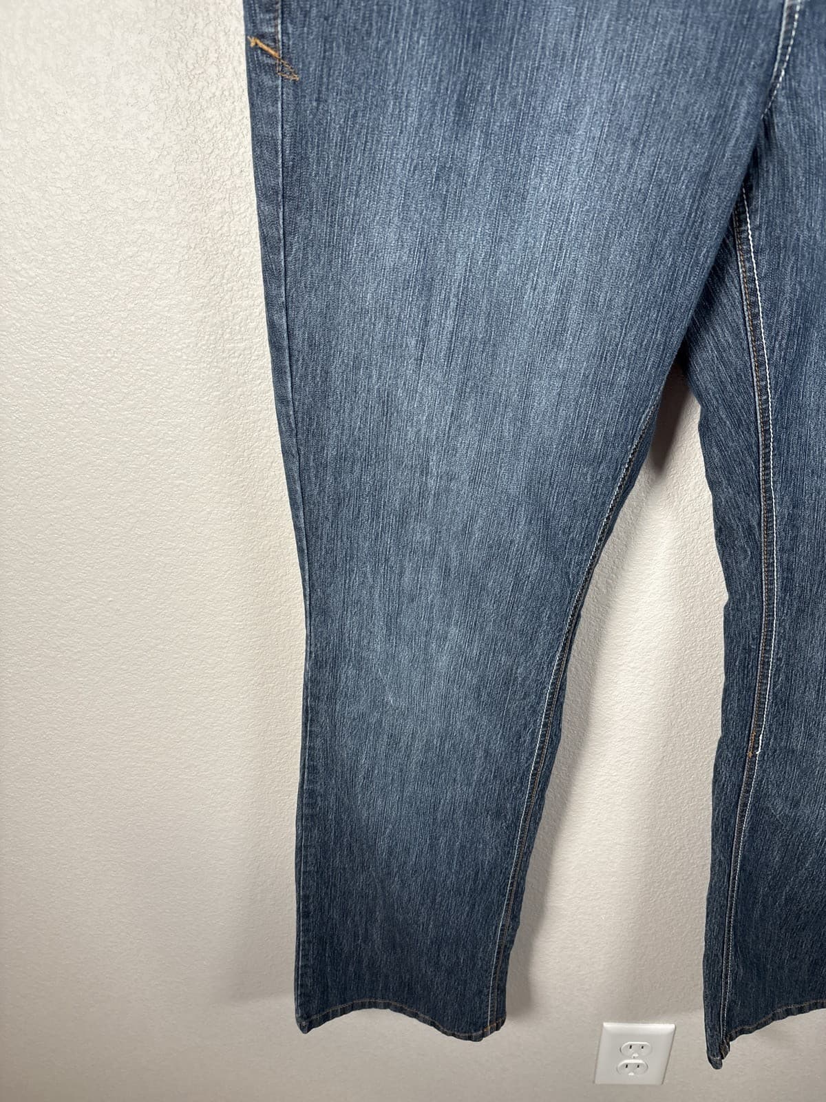 Relativity Women's Blue Denim Straight Leg Jeans Mid-Rise 12 - Thumbnail 5