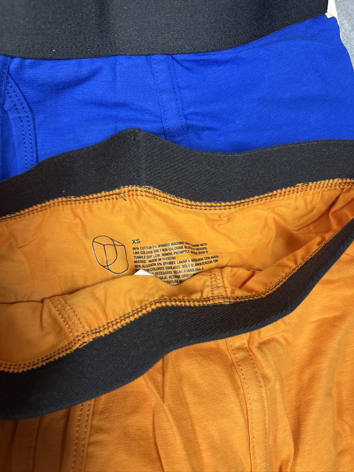 Target Mens Boxer Briefs Lot of 7 Blue Orange Black Patterned XS Underwear - Thumbnail 2