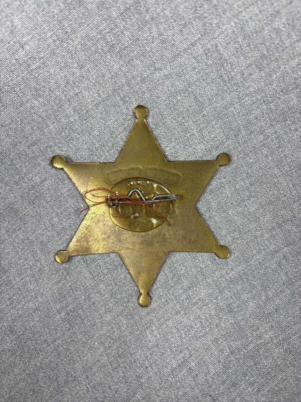 Vintage US Deputy Marshal Brass Star Badge Old West Style Pin Lawman Prop - Thumbnail 2