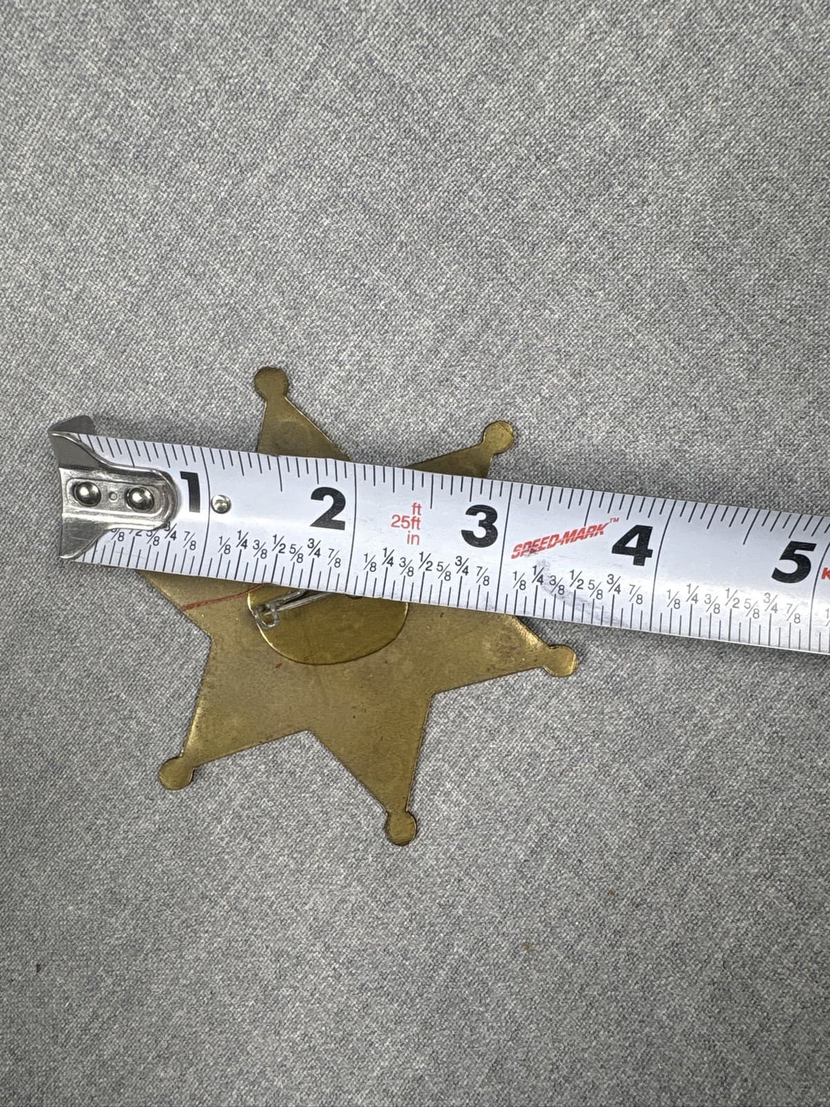 United States Marshal Brass Star Badge Old West Lawman Police Prop - Thumbnail 3