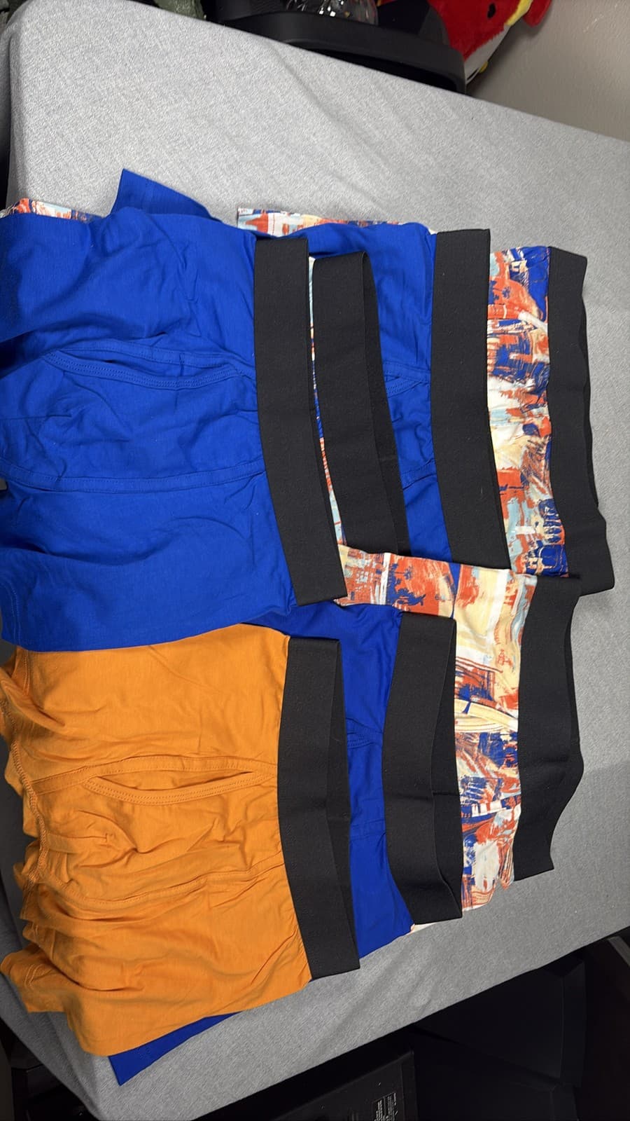 Target Mens Boxer Briefs Lot of 7 Blue Orange Black Patterned XS Underwear