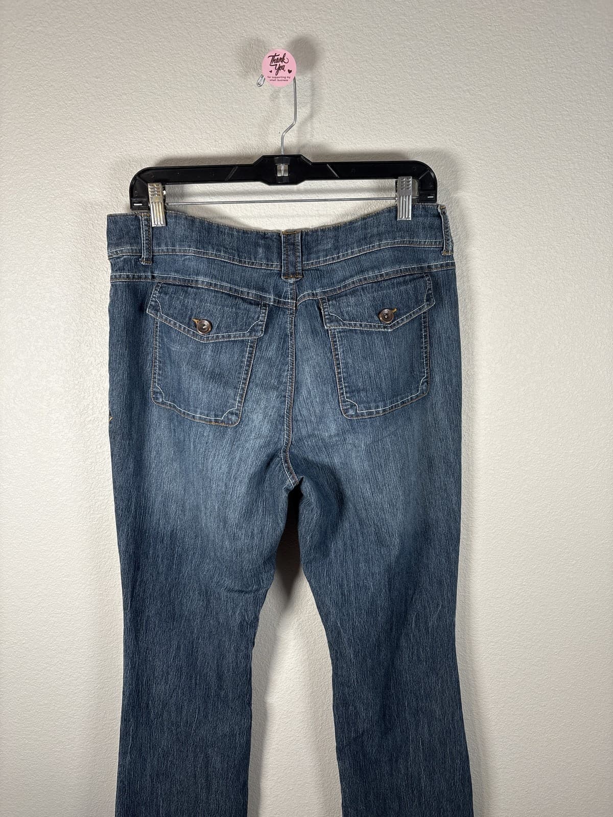 Relativity Women's Blue Denim Straight Leg Jeans Mid-Rise 12 - Thumbnail 6