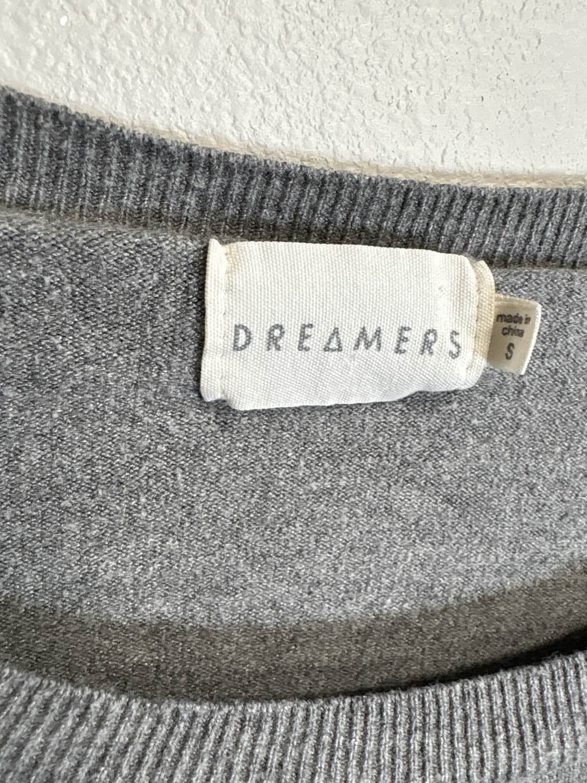 Dreamers by Debut Gray Knit Sweater Crew Neck Asymmetrical S - Thumbnail 2