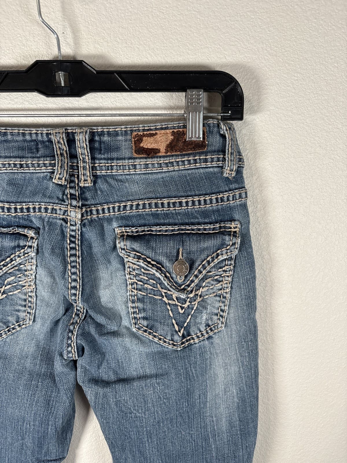 Vigoss Women's Blue Fit Bootcut Jeans Size 26 Distressed - Thumbnail 7