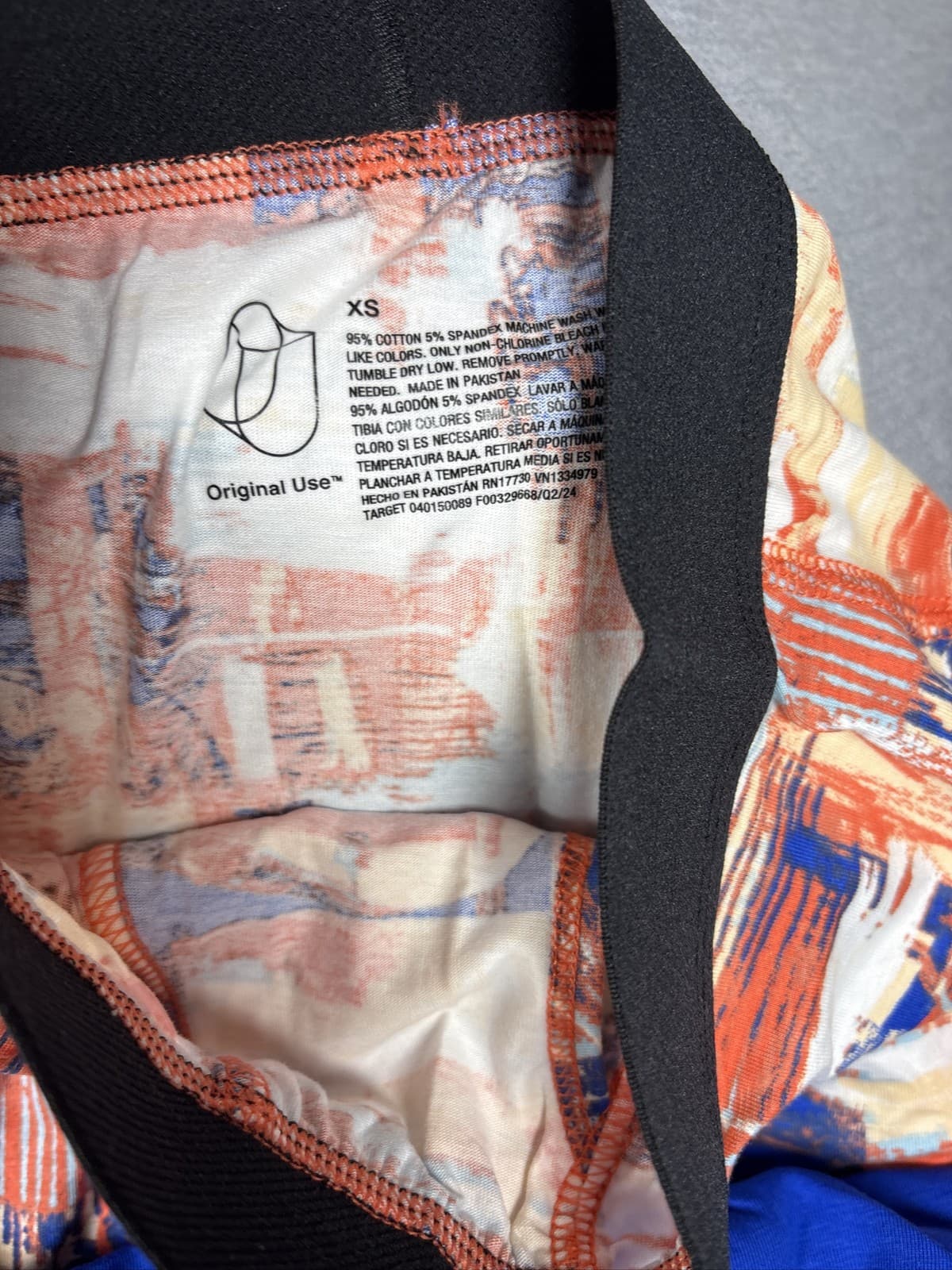 Target Mens Boxer Briefs Lot of 7 Blue Orange Black Patterned XS Underwear - Thumbnail 4