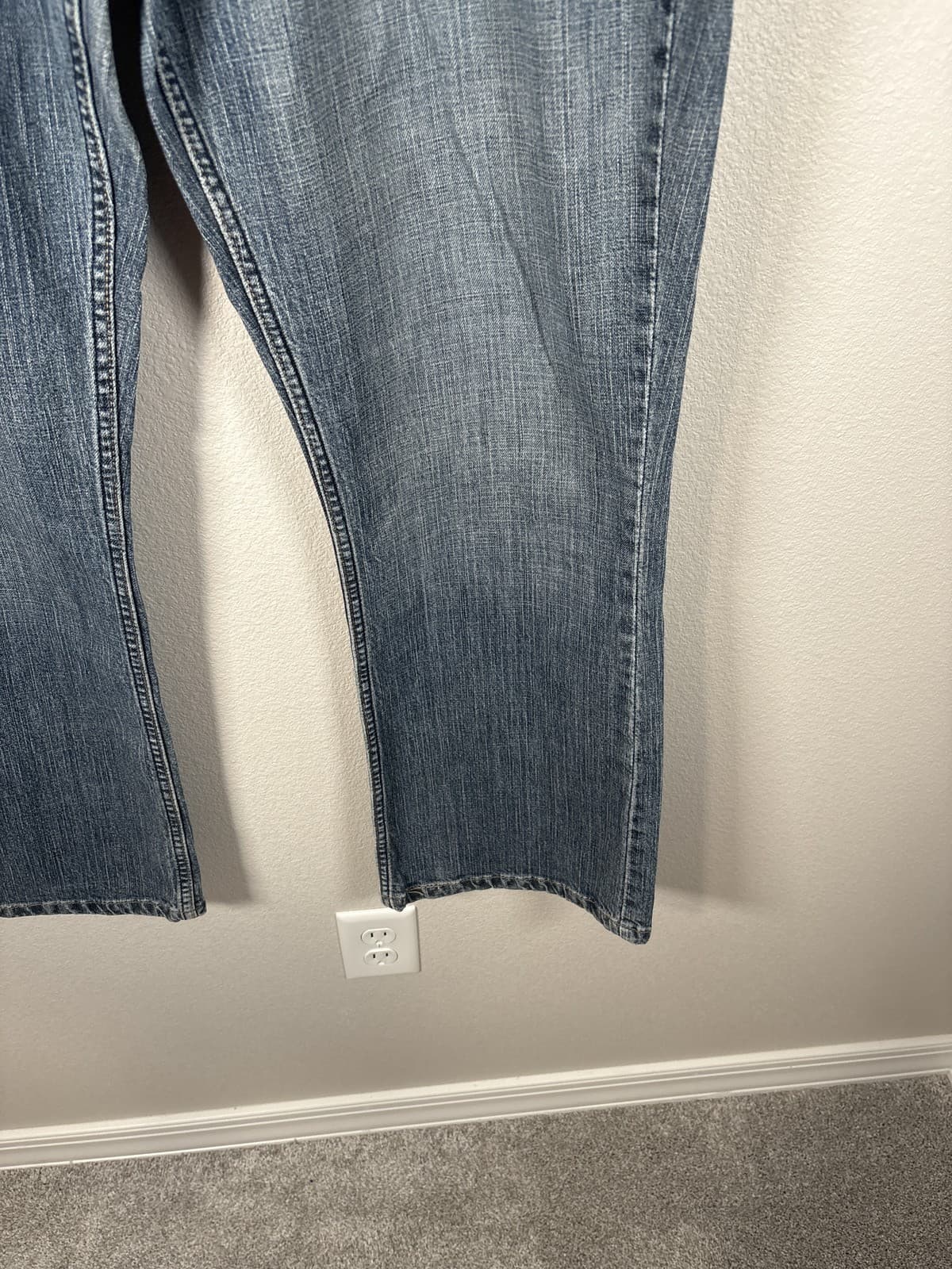 Levi Strauss Low Rise Bootcut Blue Denim Jeans Womens Size Misses 16 Short - Thumbnail 4