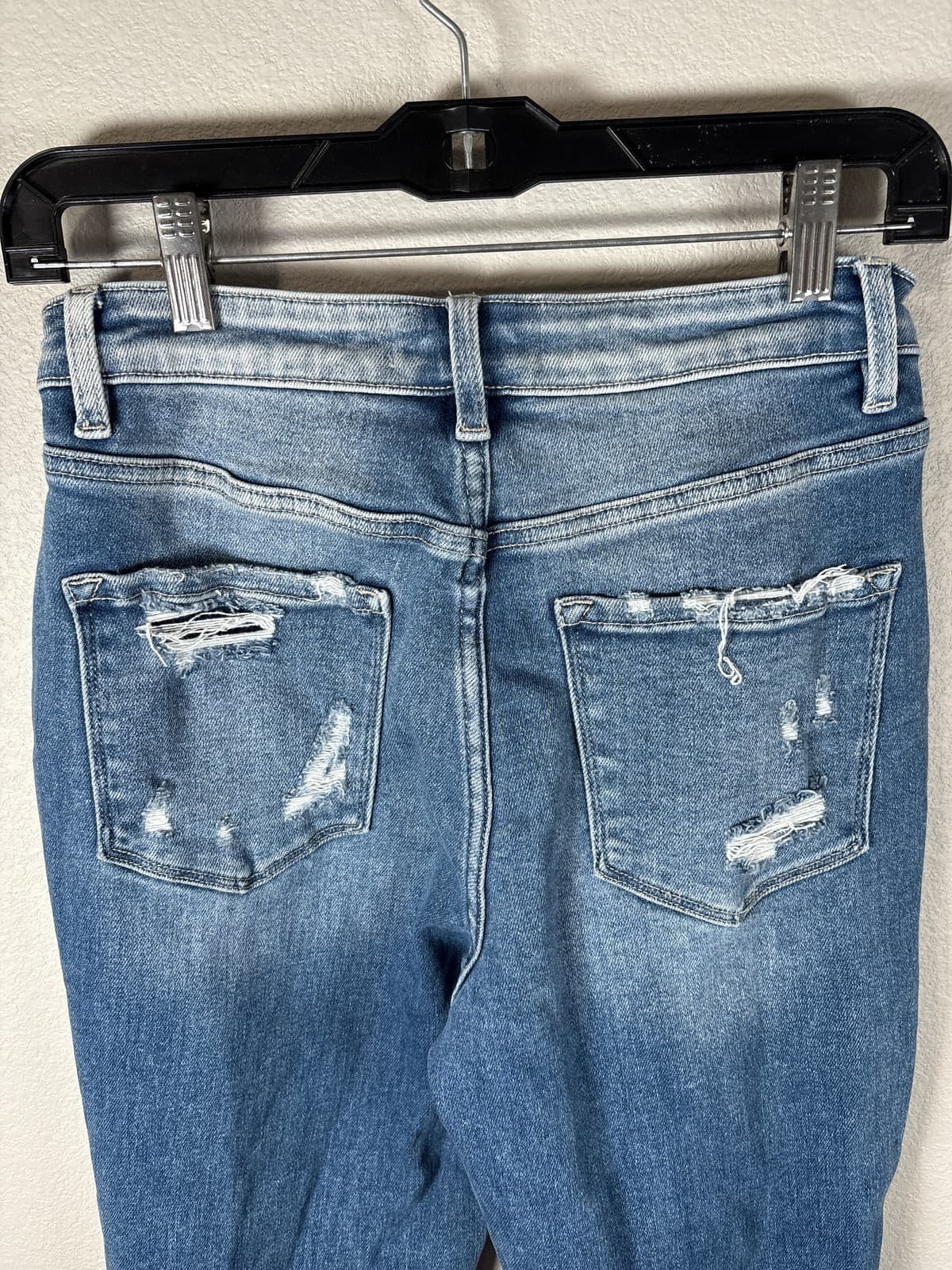 Flying Monkey Womens Distressed Two Tone Split Skinny Jeans Size 26 Ripped - Thumbnail 8