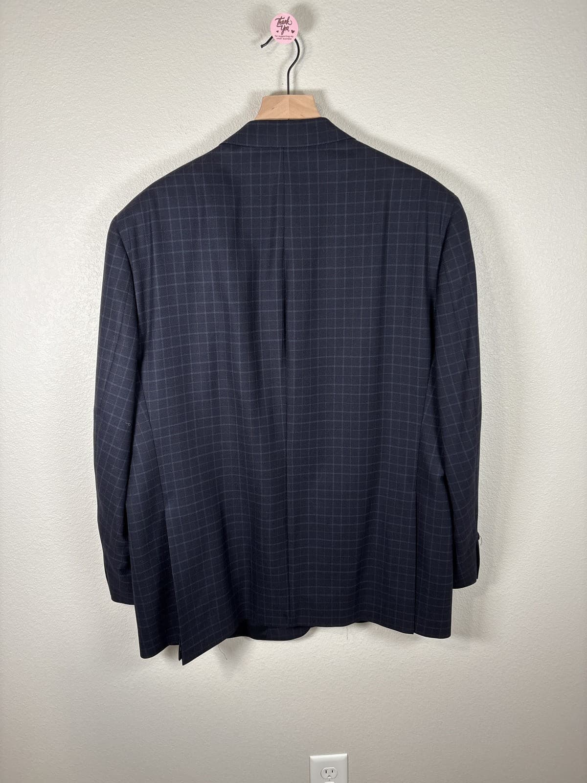 Austin Reed London Hellman Men's Plaid Wool Blazer Sport Coat 46 R Made In USS - Thumbnail 8