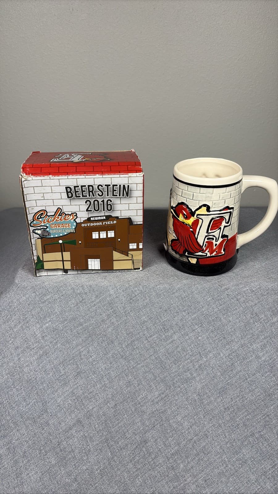 2016 Fargo-Moorhead RedHawks Beer Stein Sickies Garage Newman Outdoor Field