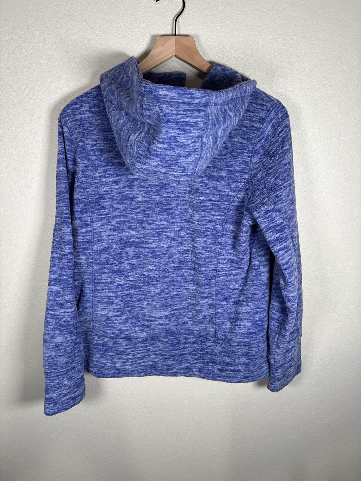 Calvin Klein Performance Blue Space Dye Fleece Full Zip Hoodie Small - Thumbnail 5