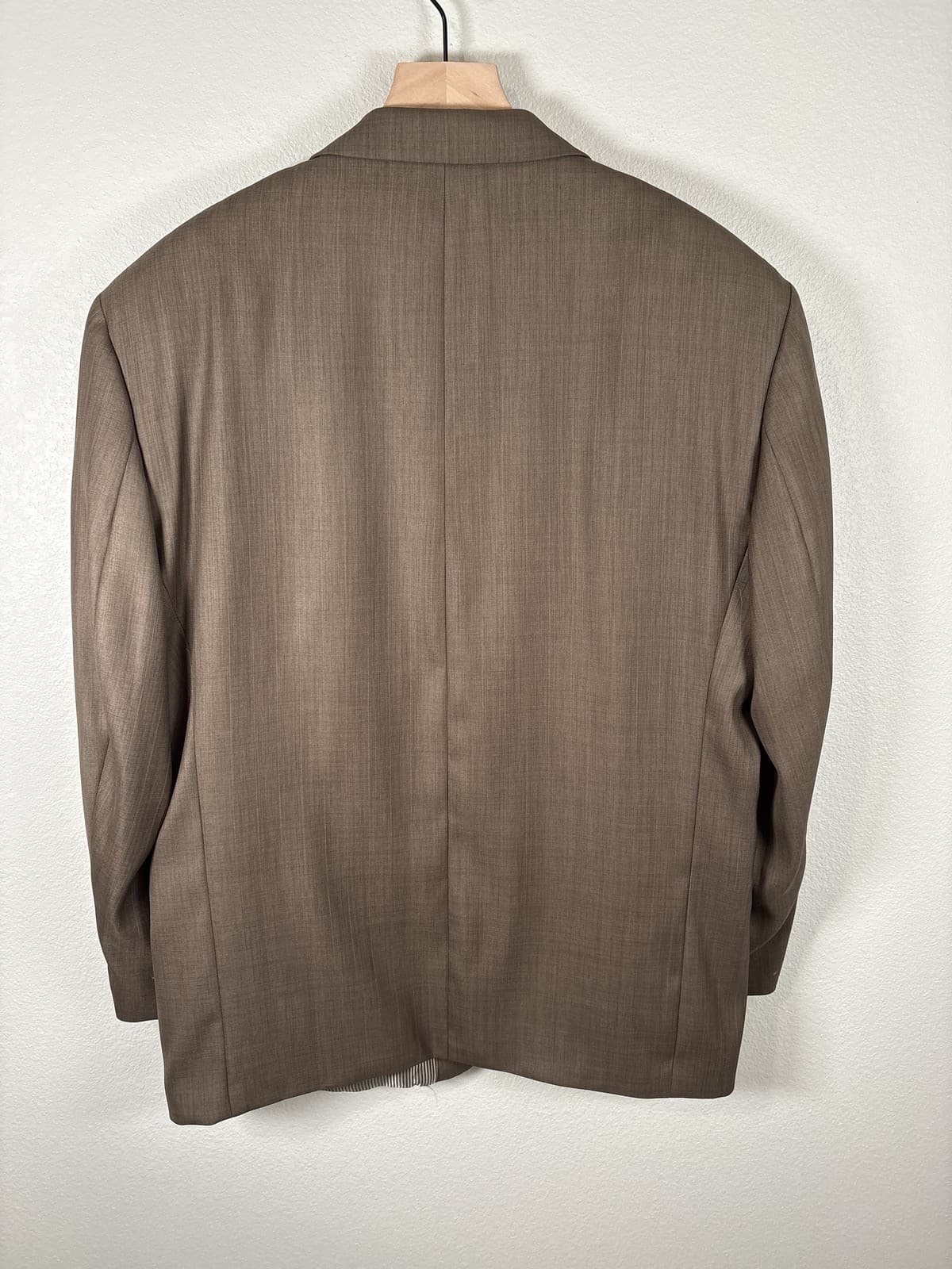 Caravelli Superior 150s Men's Brown Pinstripe Suit Jacket 44S - Thumbnail 7