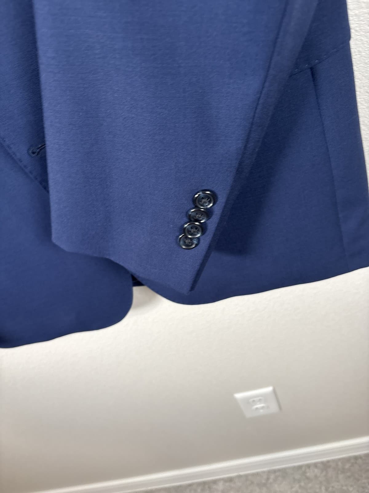 Giles & Jasper Men's Blue Wool Suit Jacket Blazer 35 R - Thumbnail 5