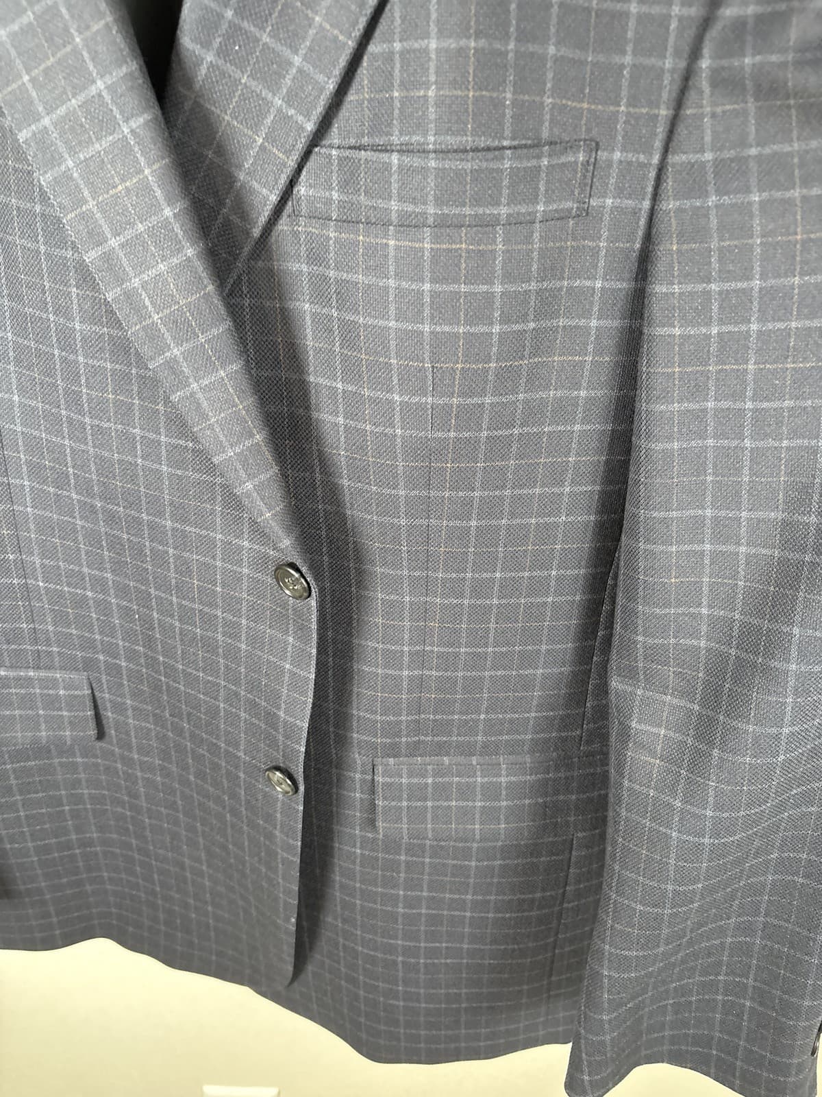 Austin Reed London Hellman Men's Plaid Wool Blazer Sport Coat 46 R Made In USS - Thumbnail 6