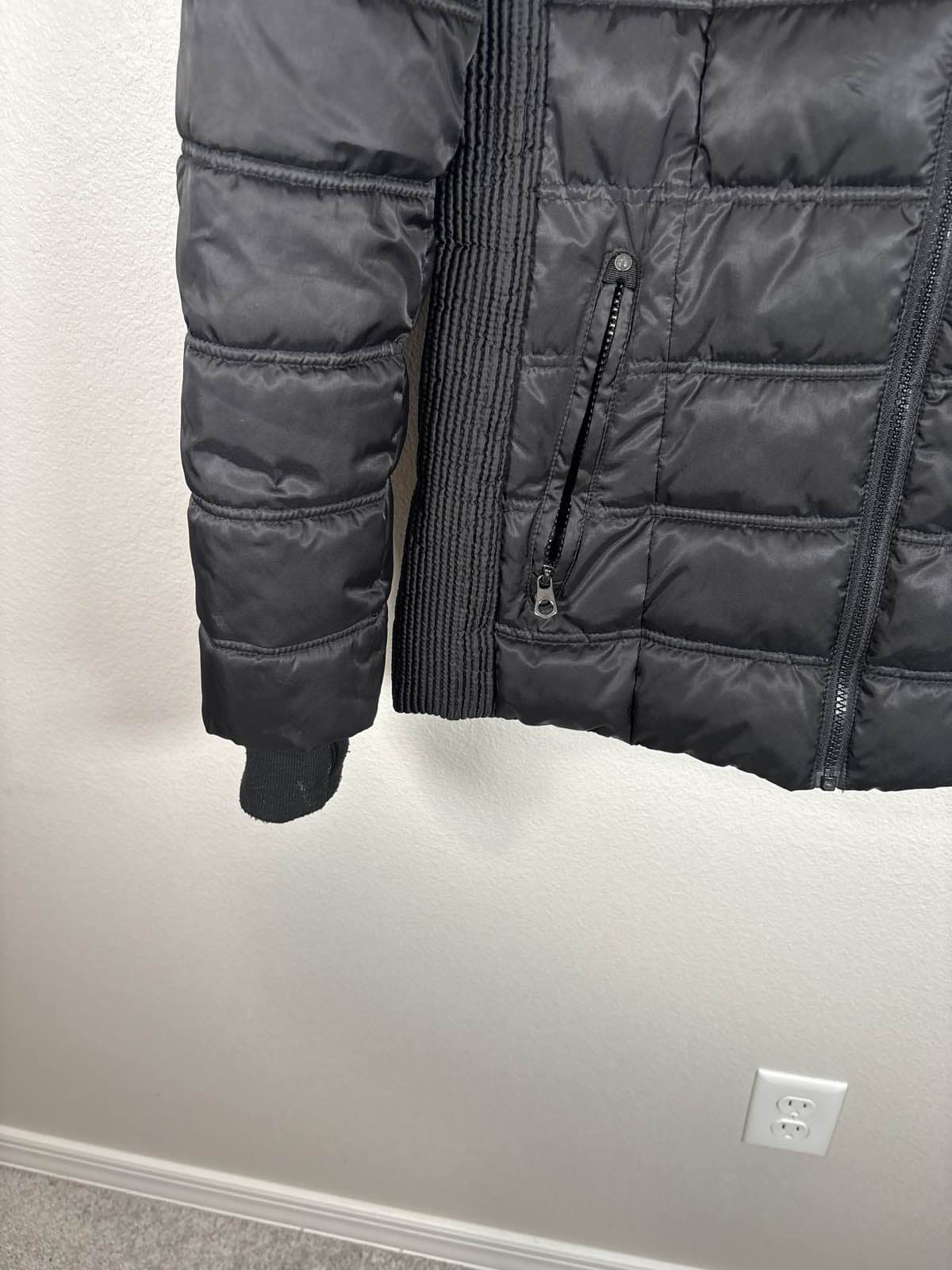 Nautica Womens Black Puffer Jacket Faux Fur Collar Full Zip M Winter Coat - Thumbnail 6