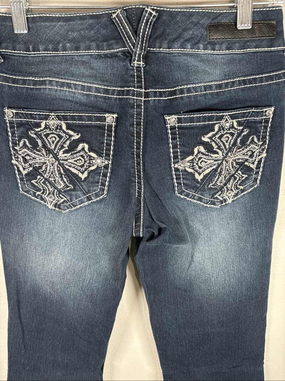 Vanity Collection Women's CurvyBlue Denim Jeans 26W/31L Embellished - Thumbnail 8