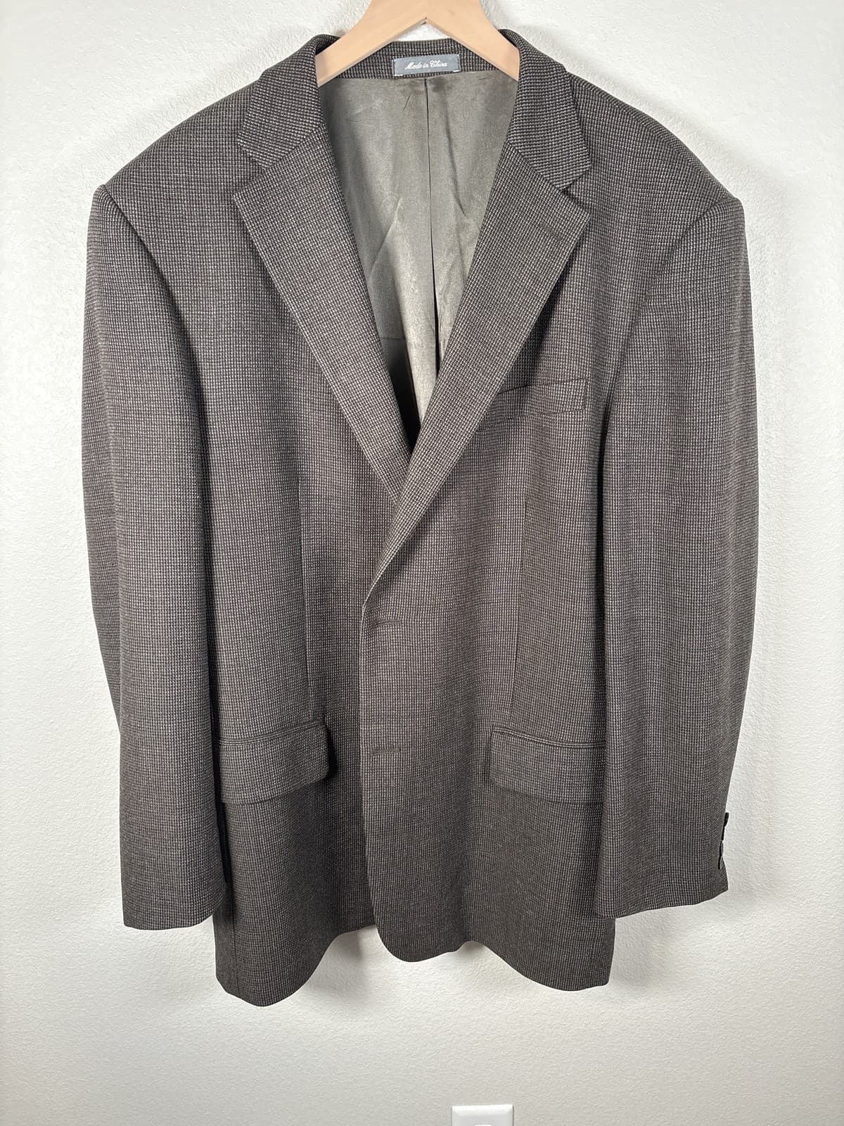 Oscar de la Renta Men's Plaid Wool Blazer Sport Coat Jacket - Thumbnail 5