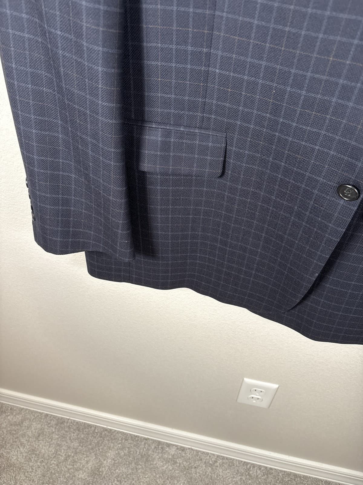 Austin Reed London Hellman Men's Plaid Wool Blazer Sport Coat 46 R Made In USS - Thumbnail 7