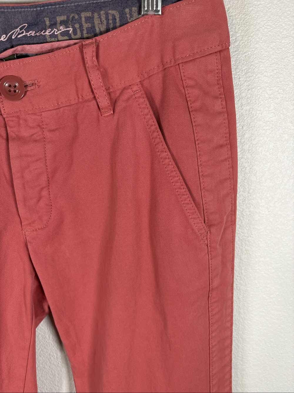 Eddie Bauer Women's Pink Salmon Chino Pants Legend Wash Straight Leg SZ 2 - Thumbnail 3