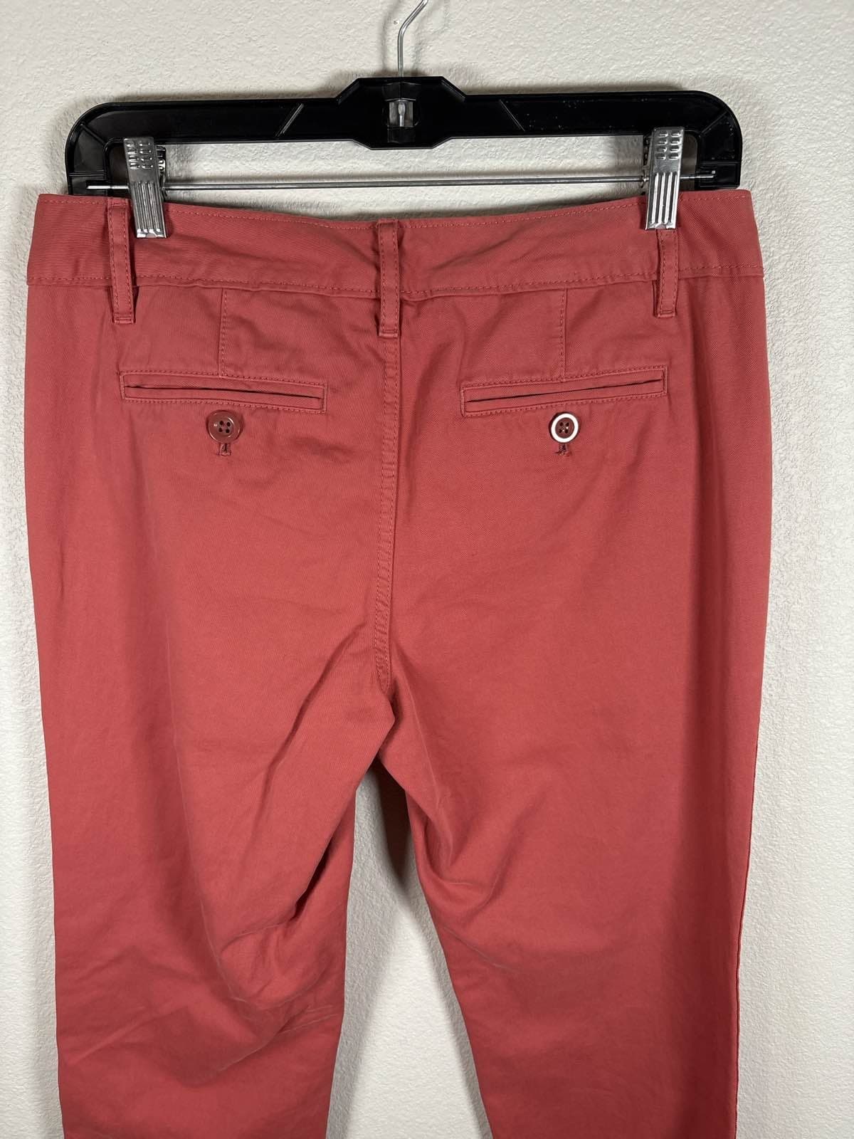 Eddie Bauer Women's Pink Salmon Chino Pants Legend Wash Straight Leg SZ 2 - Thumbnail 7