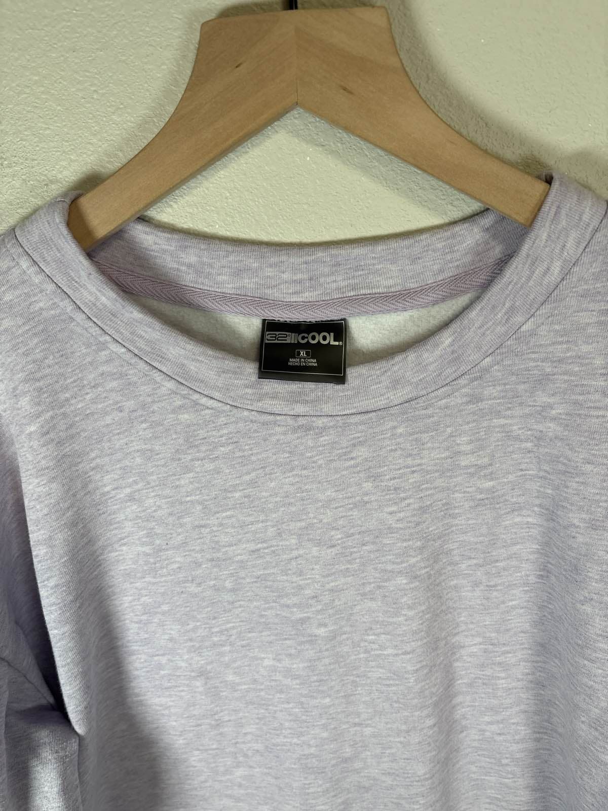 32 Degrees Cool Ladies Soft Luxe Pullover Lavender XL - Thumbnail 2