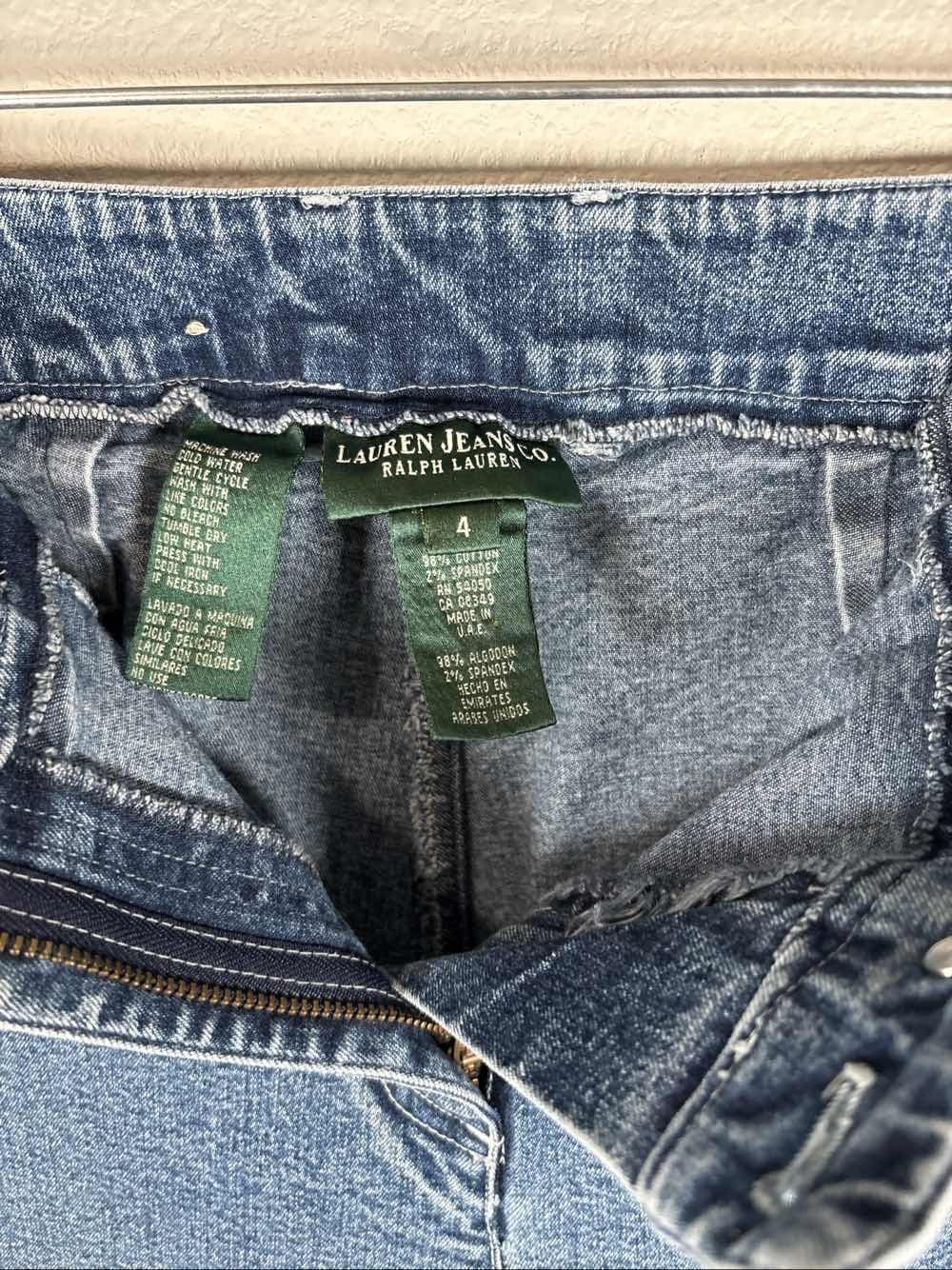 LAUREN JEANS CO. Ralph Lauren Womens Blue Denim Jeans Size 4 Stretch - Thumbnail 2