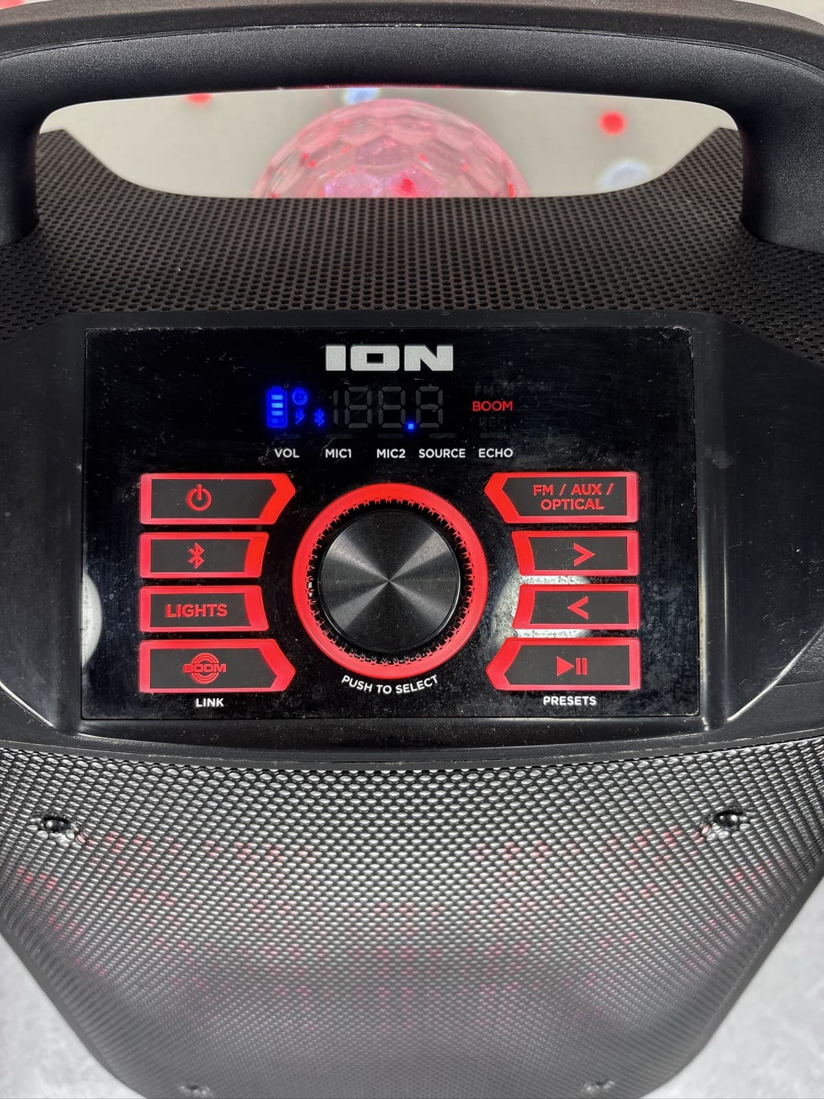 ION Party Rocker Max MK2 Portable Bluetooth Speaker Lights Karaoke - Thumbnail 3