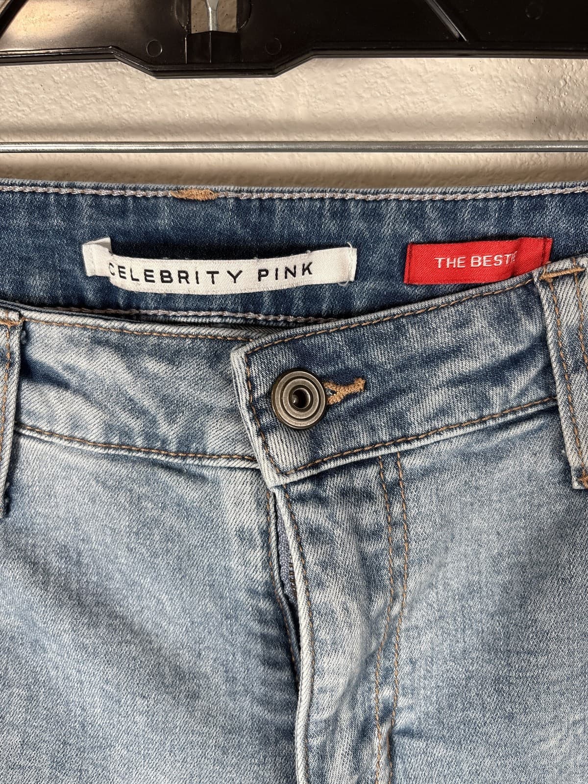Celebrity Pink Women's Distressed Skinny Jeans Blue Size 7 Ripped - Thumbnail 2