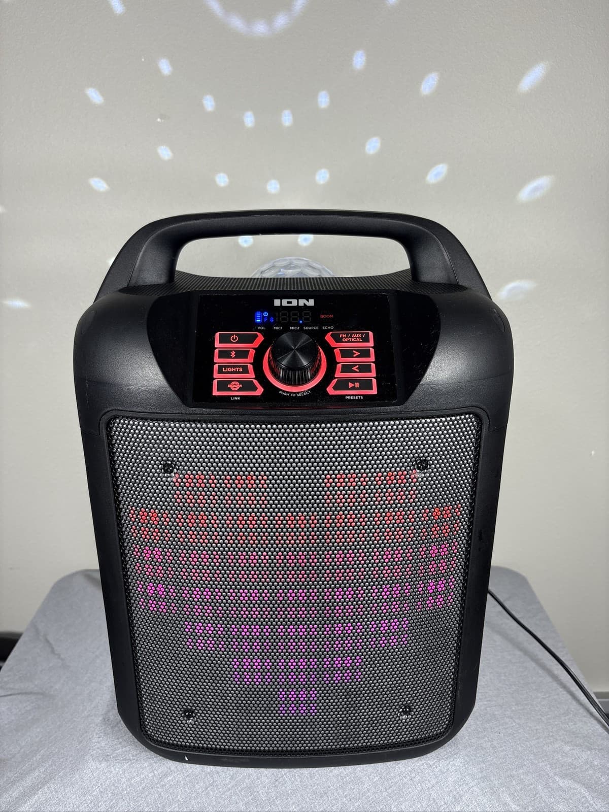 ION Party Rocker Max MK2 Portable Bluetooth Speaker Lights Karaoke - Thumbnail 2