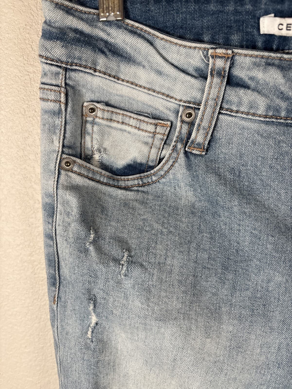 Celebrity Pink Women's Distressed Skinny Jeans Blue Size 7 Ripped - Thumbnail 3