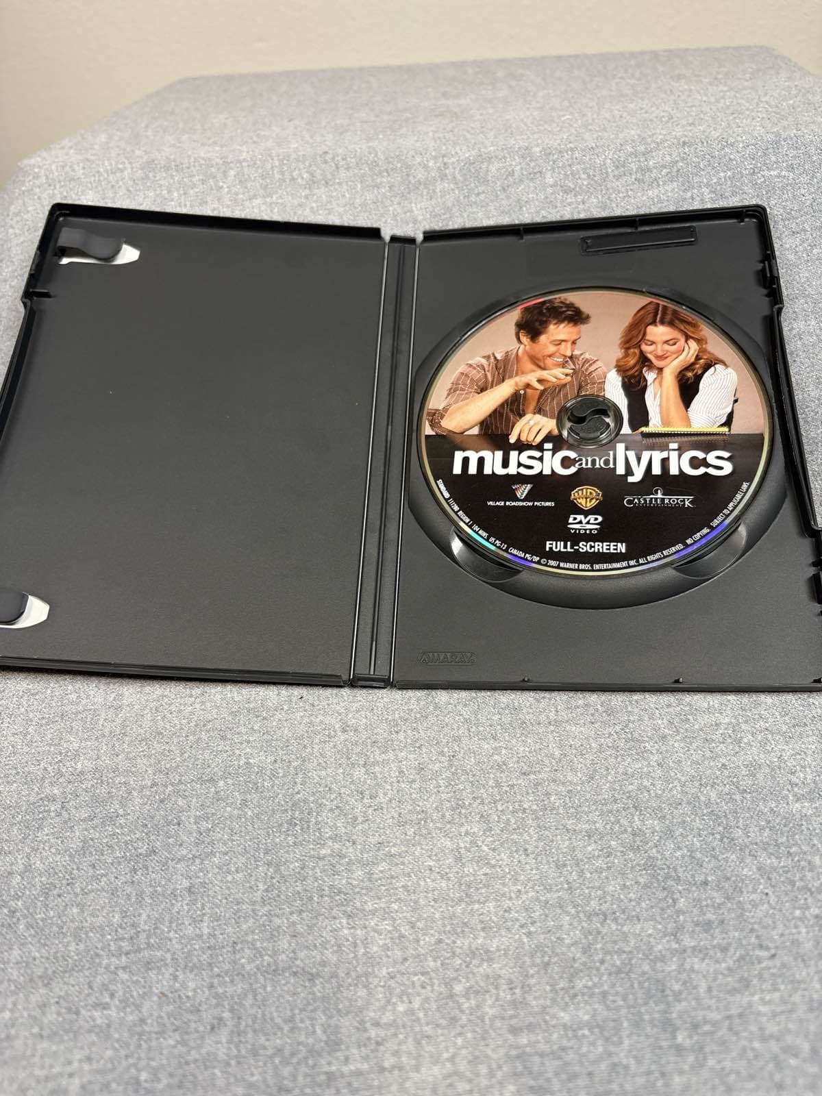 Music and Lyrics DVD 2007 Full Screen Hugh Grant Drew Barrymore Romance Comedy - Thumbnail 3