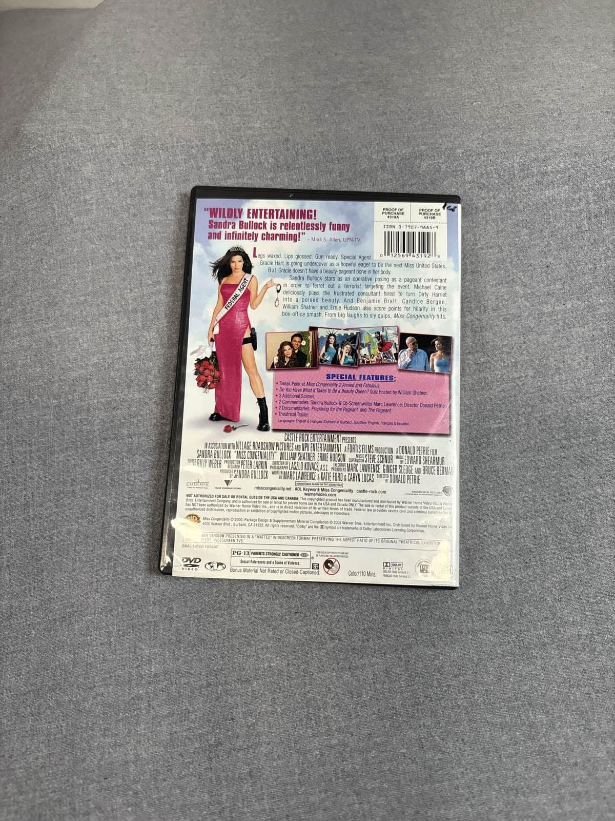 Miss Congeniality Deluxe Edition DVD Sandra Bullock Michael Caine - Thumbnail 2