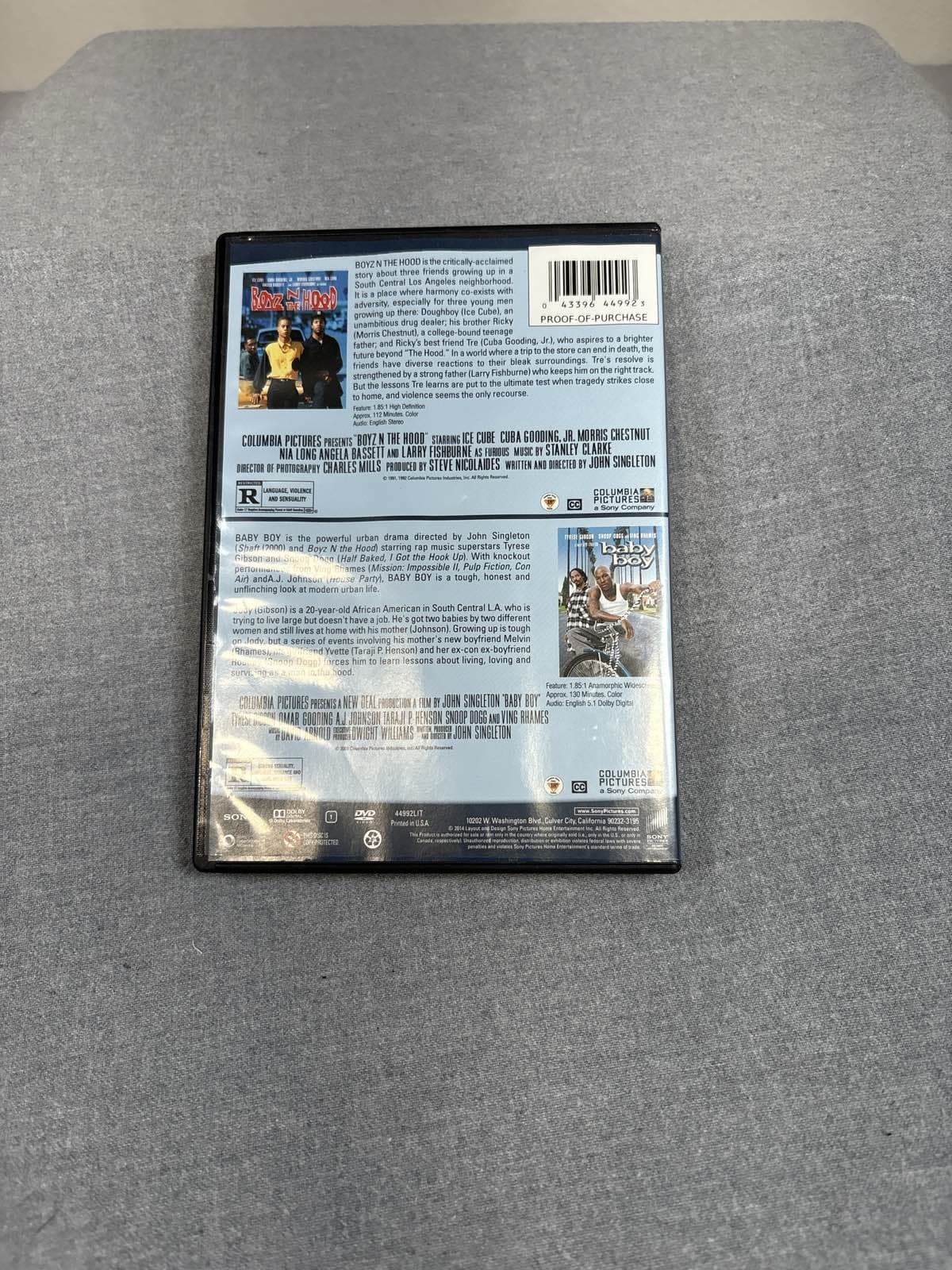 Boyz N The Hood & Baby Boy DVD Double Feature Ice Cube Snoop Dogg - Thumbnail 2
