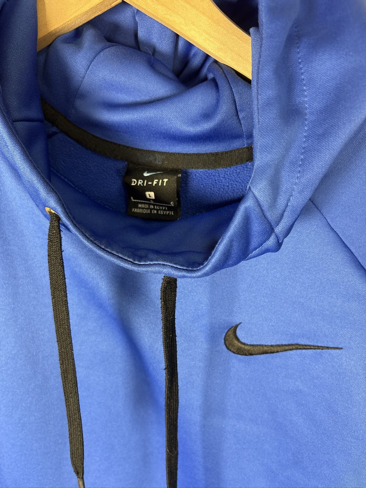 Nike Dri-Fit Therma Hoodie Mens Medium Blue Pullover Sweatshirt - Thumbnail 2
