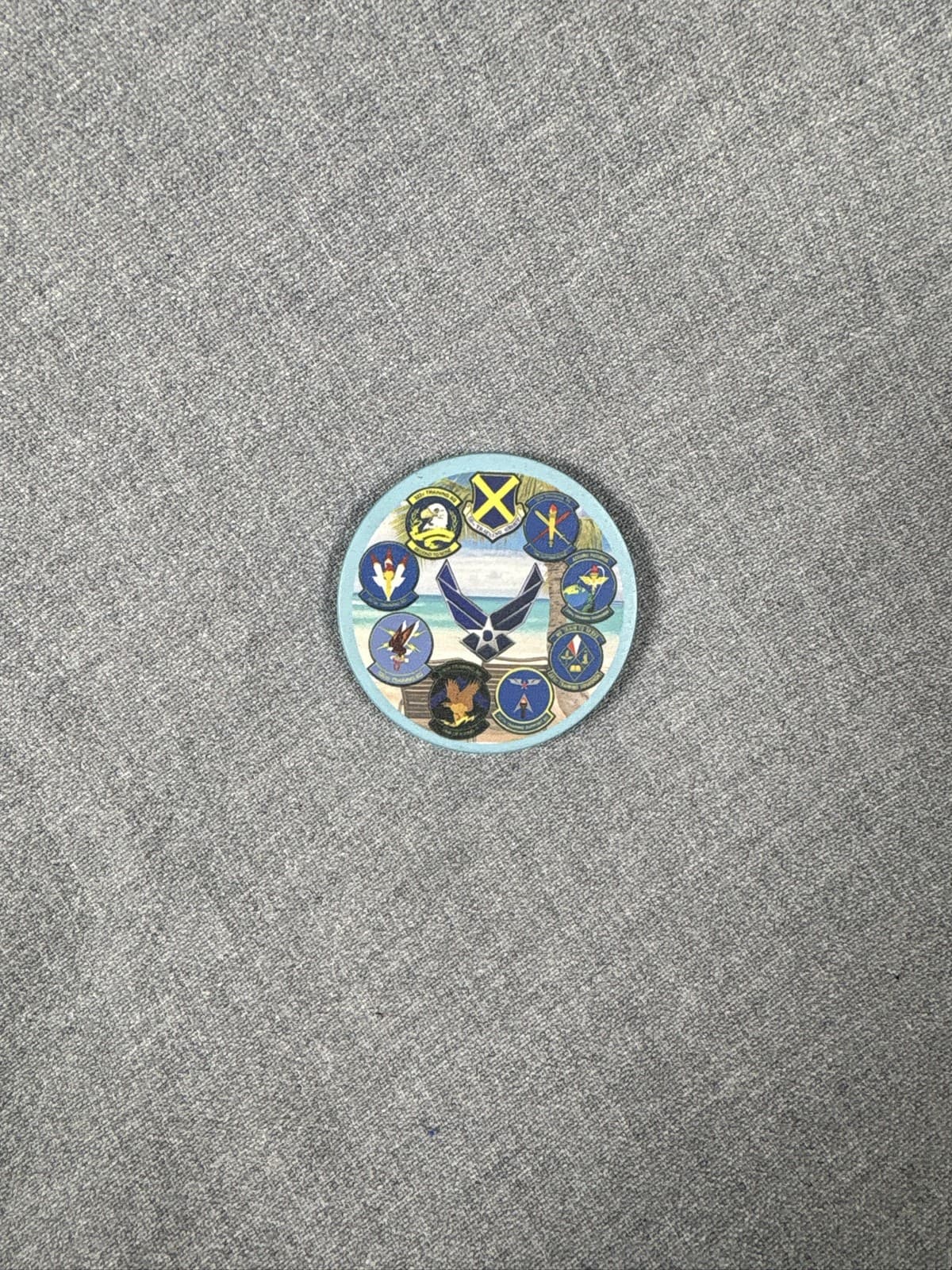 JBSA Lackland Beach Run 5K Medal Military Fun Run Blue Challenge Coin - Thumbnail 2