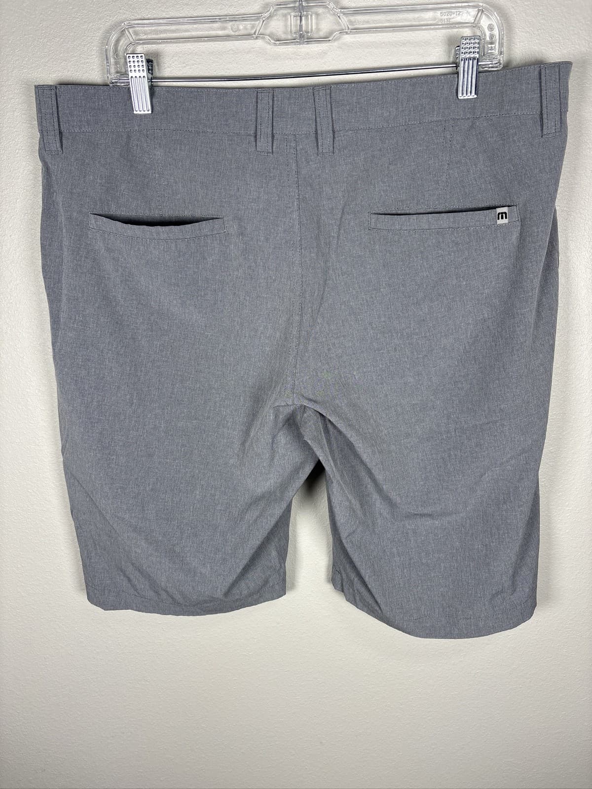 Travis Mathew Mens Golf Shorts Size 36 Gray Performance Stretch Chino - Thumbnail 2