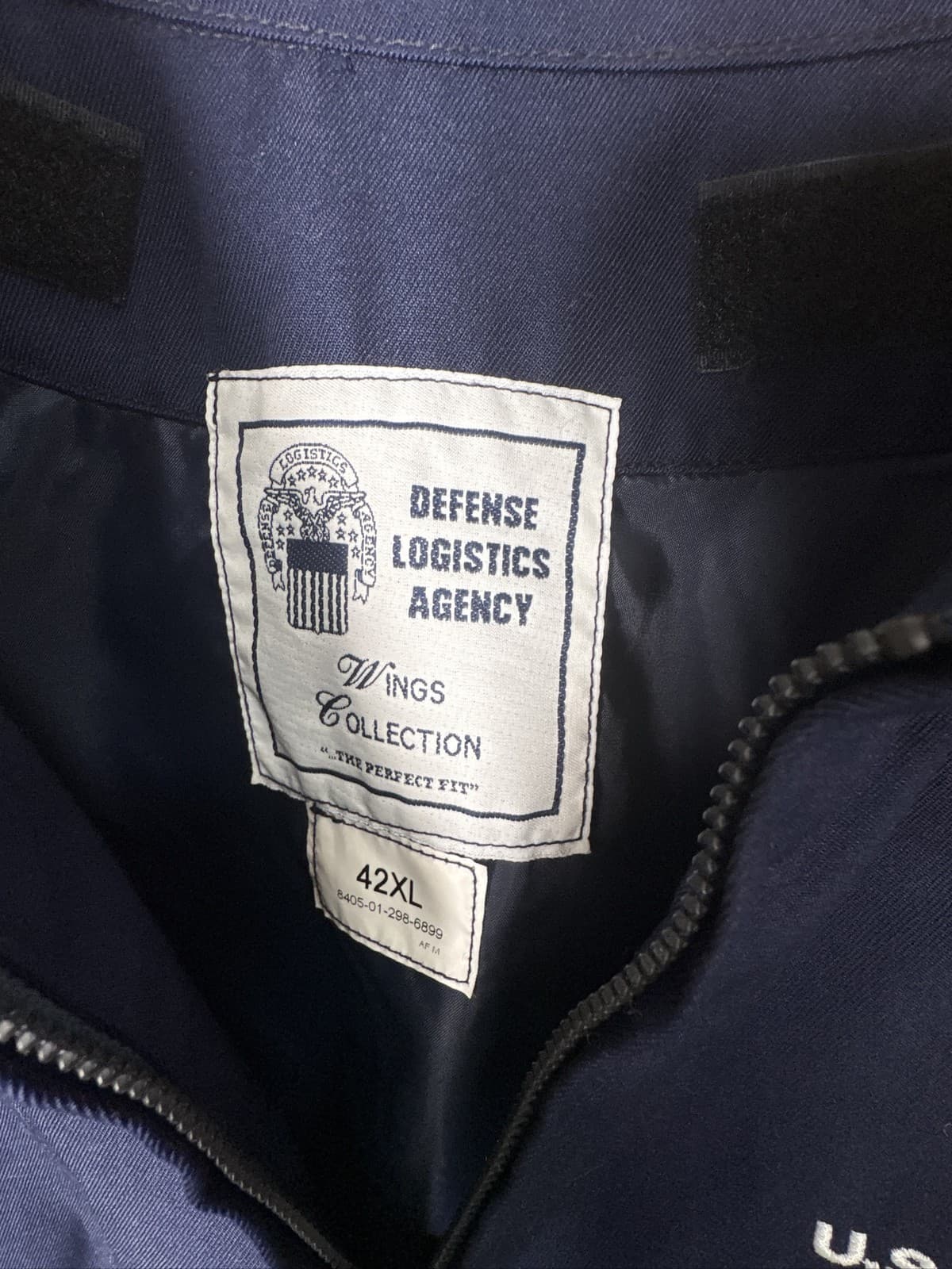 USAF US Air Force DSCP Wings Collection Lightweight Jacket 42XL Blue With Liner - Thumbnail 2
