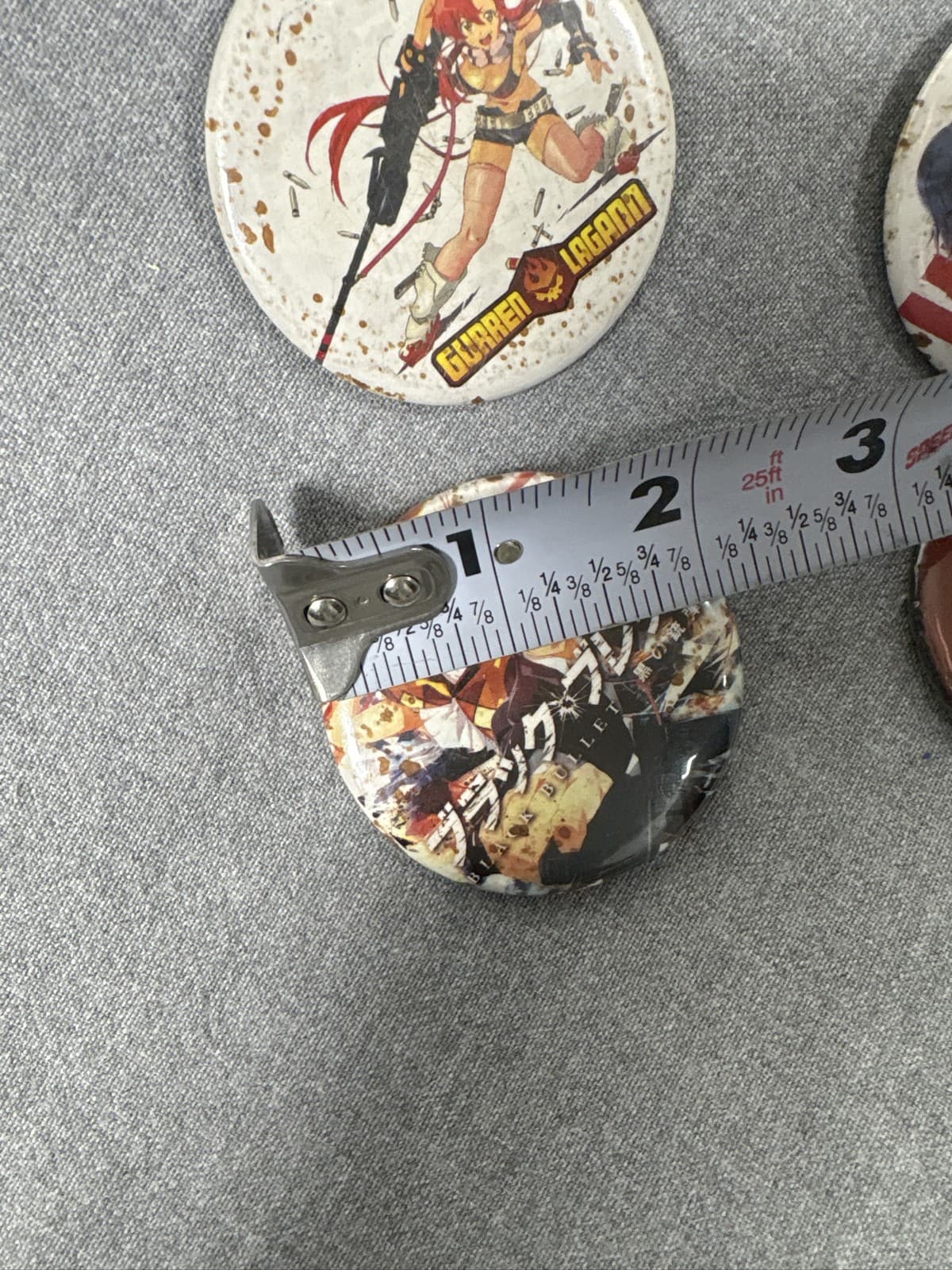 Anime Pinback Button Set of 4 Gurren Lagann Black Bullet Kill la Kill - Thumbnail 2