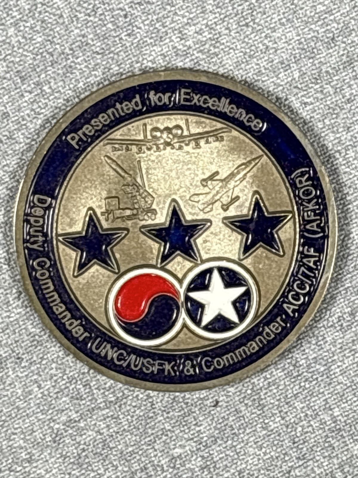 USAF 7th Air Force Air Component Command USFK Korea Challenge Coin - Thumbnail 2