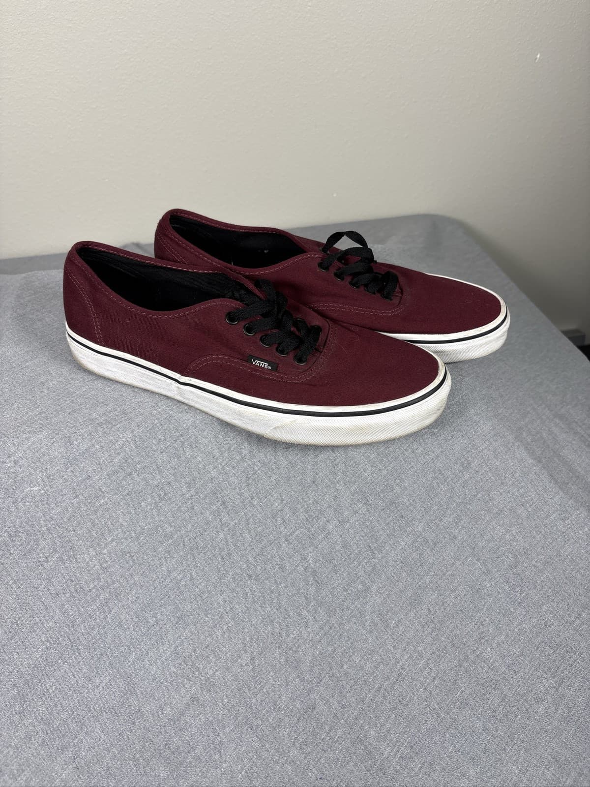 Vans Burgundy Maroon Canvas Skate Shoes Sneakers Unisex 11.5 - Thumbnail 2