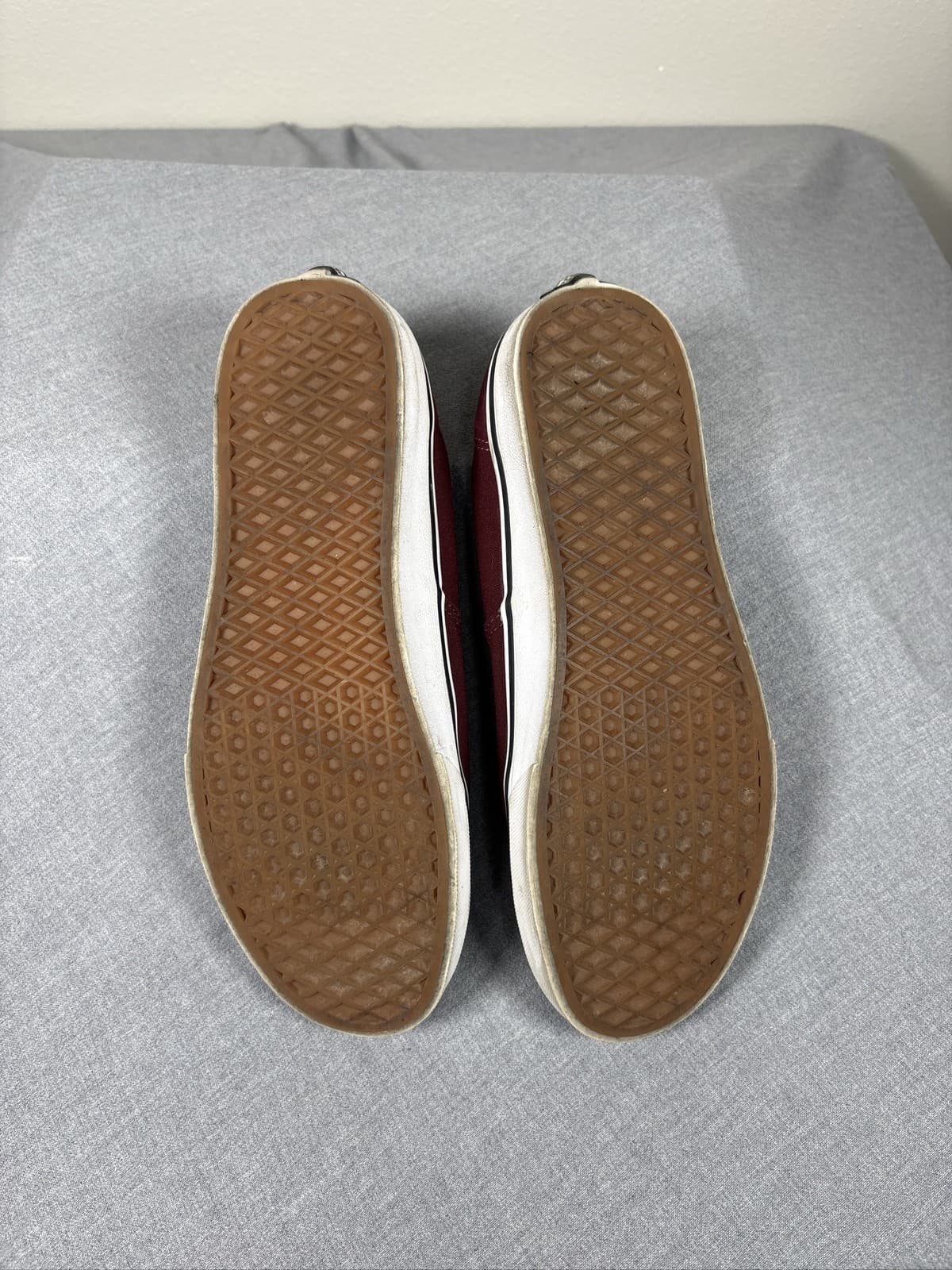 Vans Burgundy Maroon Canvas Skate Shoes Sneakers Unisex 11.5 - Thumbnail 4