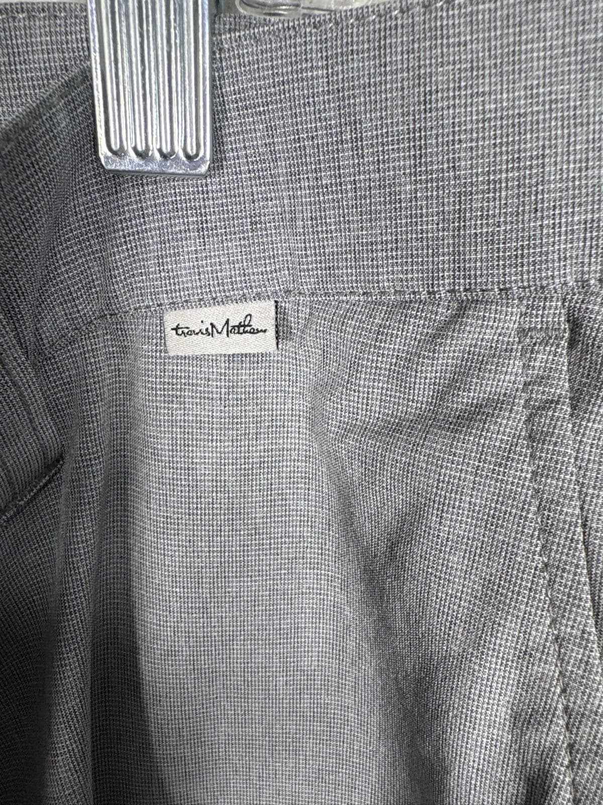 Travis Mathew Mens Golf Shorts Size 36 Gray Performance Stretch Chino - Thumbnail 4