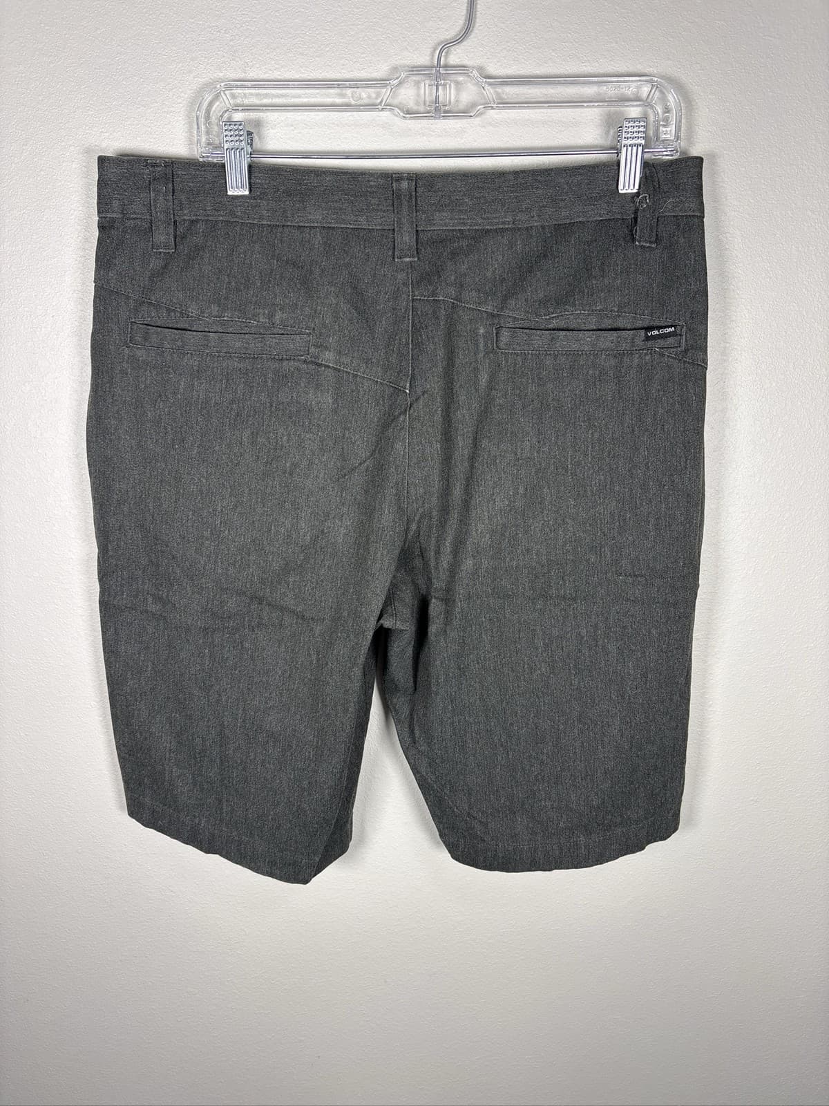 Volcom Frickin Chino Shorts Mens 34 Gray Modern Stretch Flat Front - Thumbnail 3