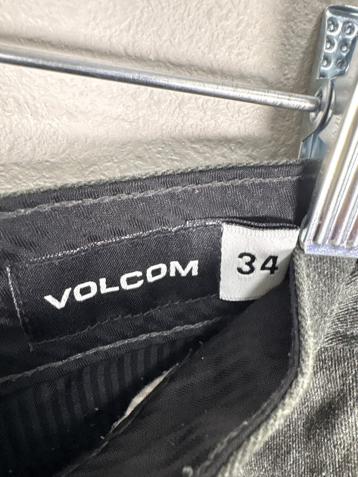 Volcom Frickin Chino Shorts Mens 34 Gray Modern Stretch Flat Front - Thumbnail 2
