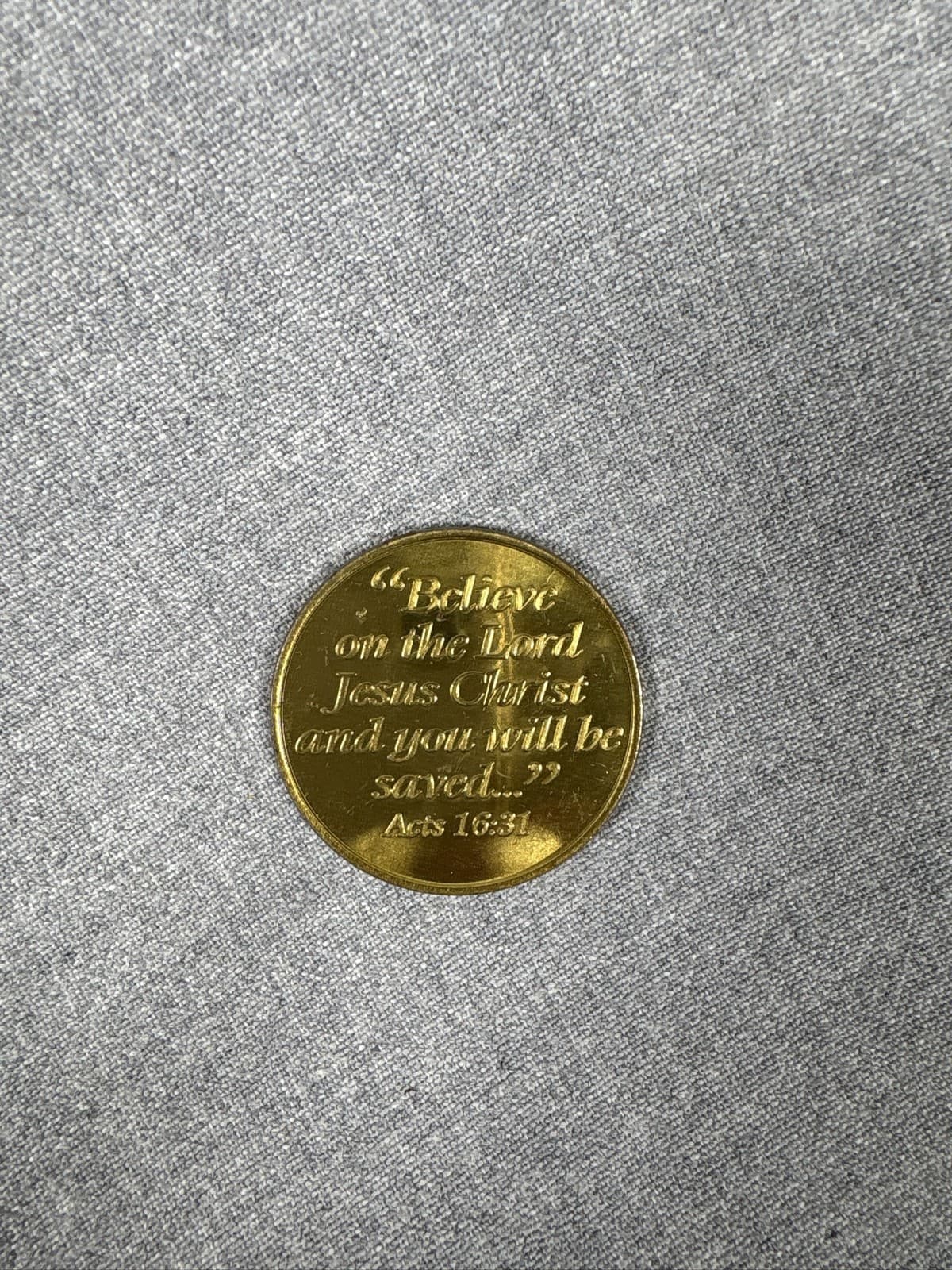 Christian American Flag Challenge Coin Thousands Died One Died For My Soul Gold - Thumbnail 2