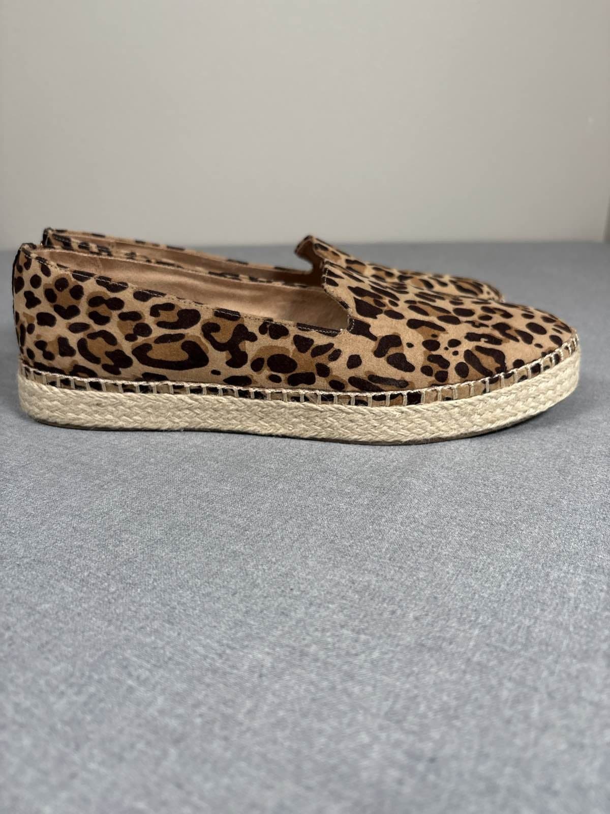 Dr. Scholl's Be Energized Leopard Print Espadrille Slip On Flats Womens 11 - Thumbnail 5