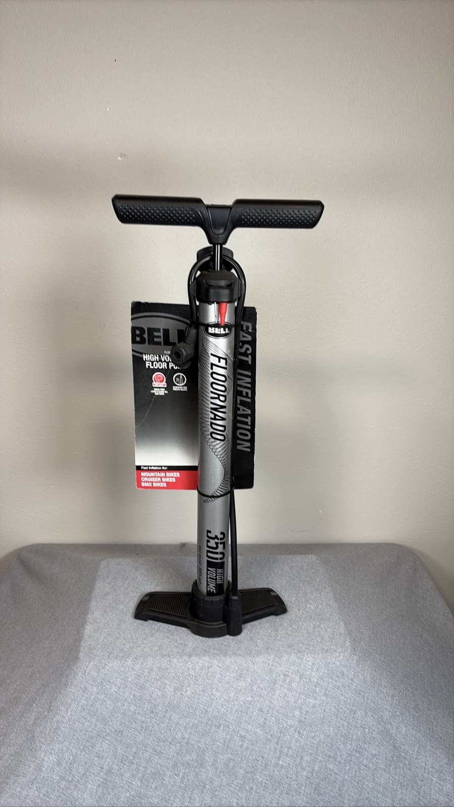 Bell Floornado 350 High Volume Dual Valve Bike Floor Pump Gauge