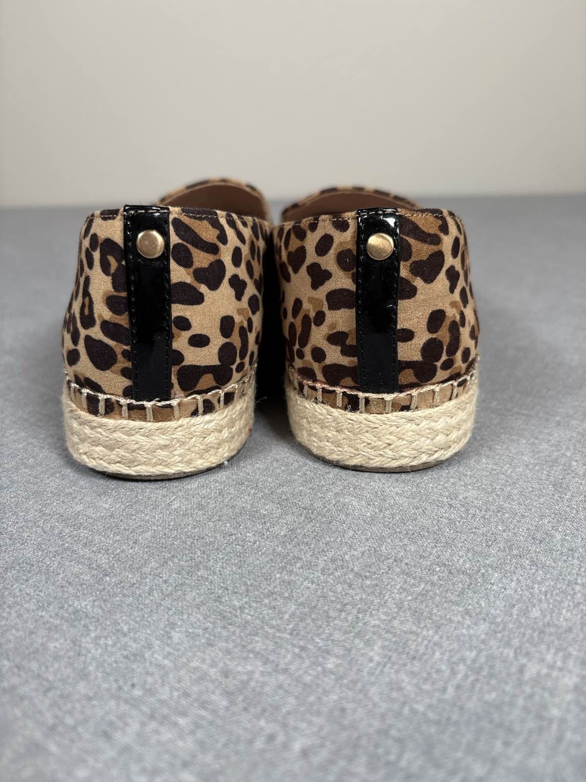 Dr. Scholl's Be Energized Leopard Print Espadrille Slip On Flats Womens 11 - Thumbnail 3