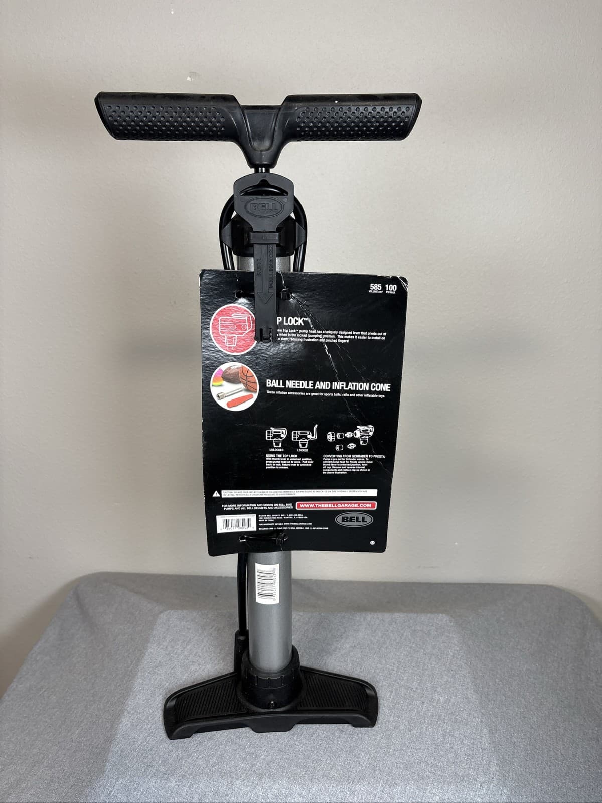 Bell Floornado 350 High Volume Dual Valve Bike Floor Pump Gauge - Thumbnail 2